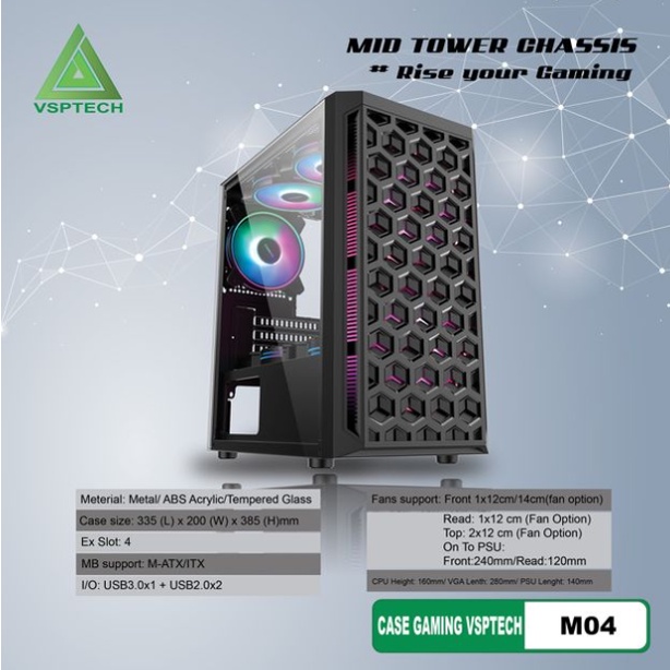 [Gì Cũng Rẻ] HCM Now/Grab Vỏ Case Gaming Size Matx New Box