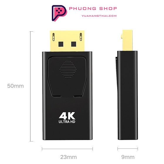 Đầu chuyển DP sang HDMI 4K 30Hz 2k 60Hz 1080p 120Hz - Hỗ trợ Rift CV1 PC TV Máy Chiếu - Đổi DisplayPort to HDMI