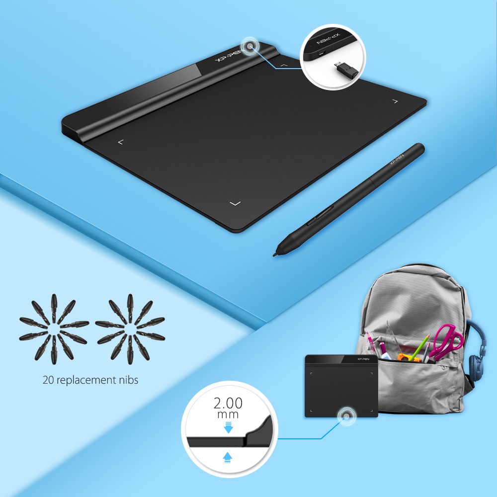 Bút Chì Vẽ Đồ Họa xppen star g640 osu 6x4 inch Cảm Ứng Áp Suất rev