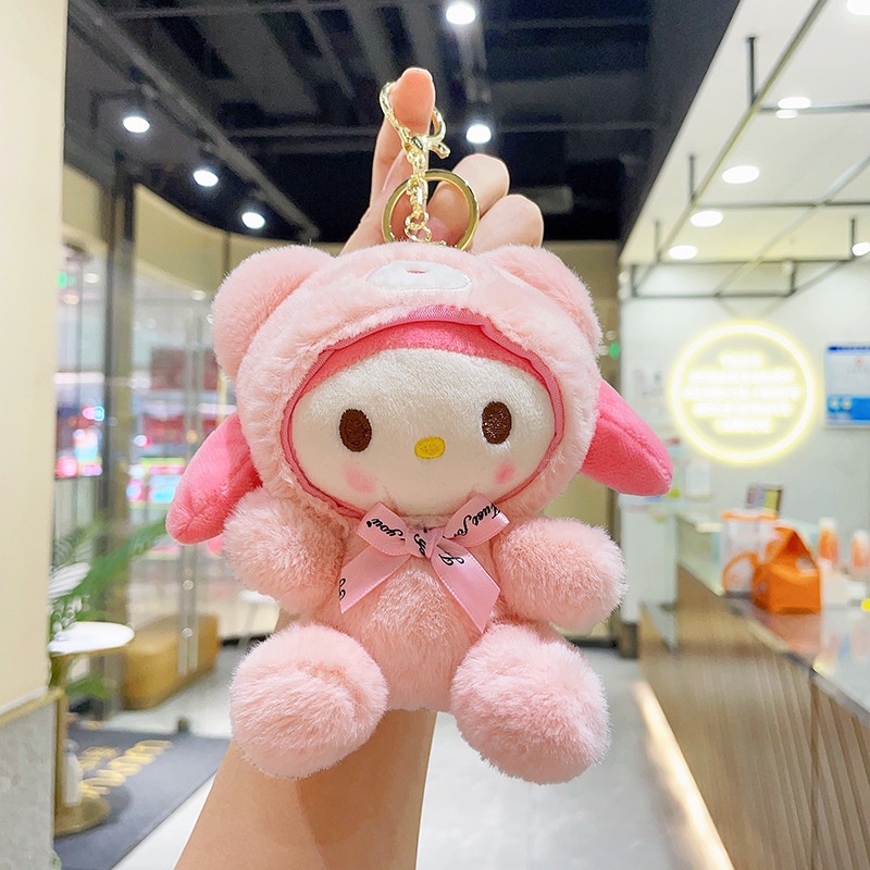 SANRIO Móc Khóa Hình Thỏ Nhồi Bông Đáng Yêu Cho Bé