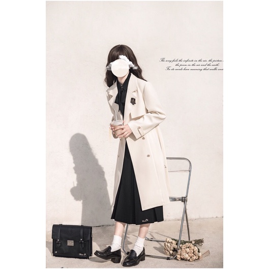 YAS0086-Set áo váy JK dáng dài sinh viên đại học