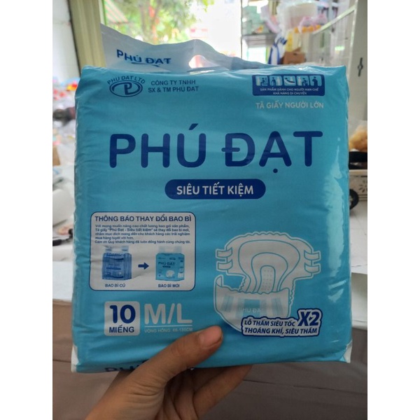 1 GÓI 10 MIẾNG BỈM DÁN NGƯỜI LỚN PHÚ ĐẠT BAO BÌ MỚI