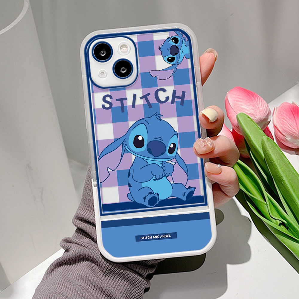 Ốp Điện Thoại Silicone Mềm Trong Suốt Chống Sốc In Hình Stitch Disney Cho iPhone 14 11 13 12 Pro Max XS XR XSMAX 7 plus se2