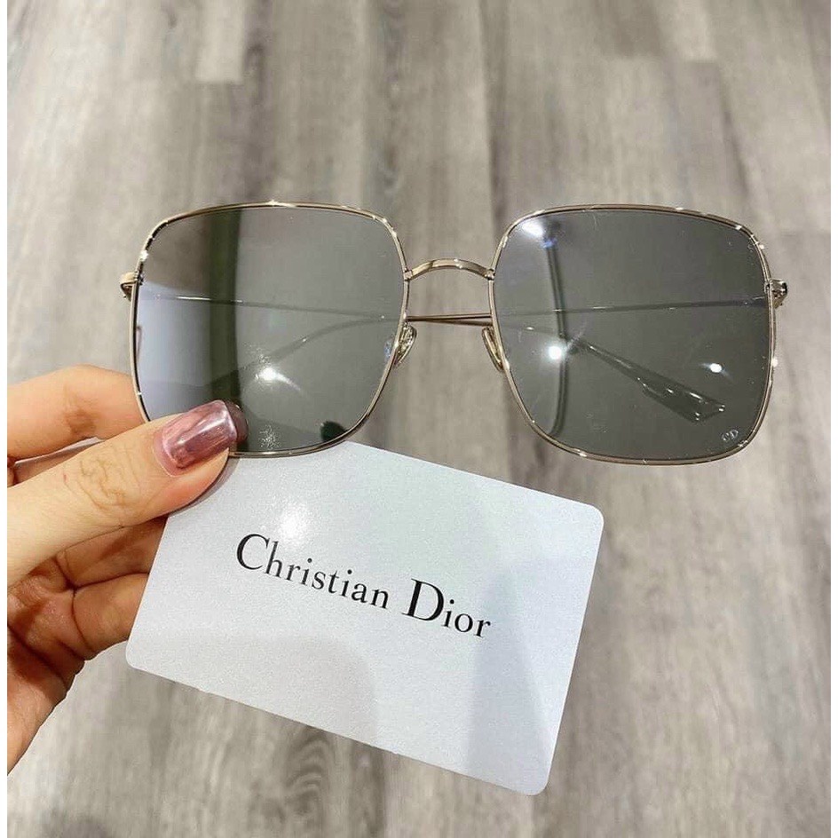 Kính mắt Tráng Gương thời trang nữ Dr  hồng và bạc form vuông chống nắng siêu sang