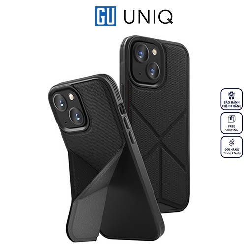 Ốp UNIQ Hybrid Magclick Charging Transforma For iPhone 14 series, nếp gấp linh hoạt tiện lợi chuyển đổi thành chân đế