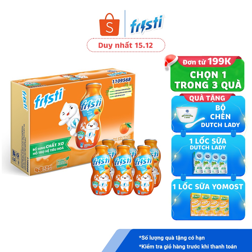 Thùng sữa chua uống Fristi hương cam 48x80ml