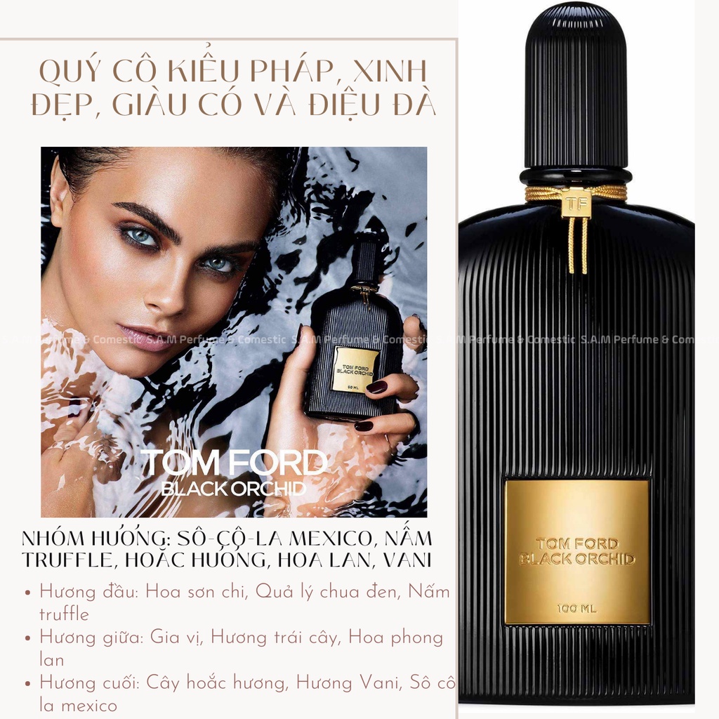 Nước Hoa Nam Nữ  Unisex Tom Ford Black Orchid Patchouli EDP 100ml - Hương thơm Tinh tế, sang trọng và nữ tính