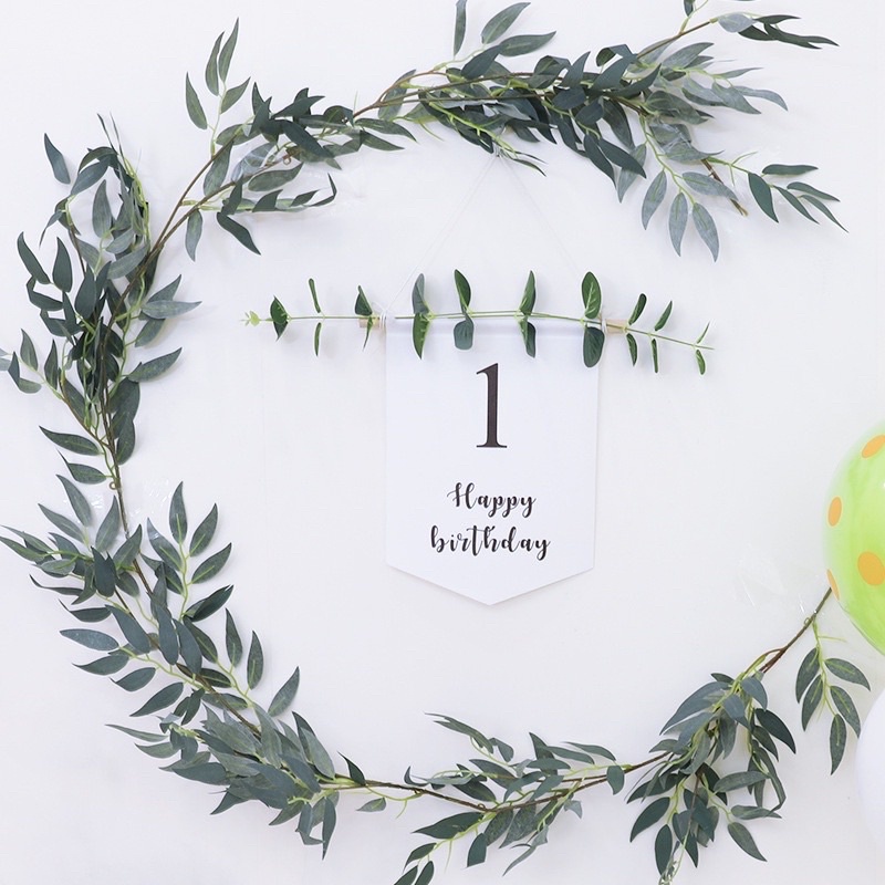 (Giá sỉ 35k ) Dây lá bạch đàn trang trí decor sinh nhật, party dài 1m8