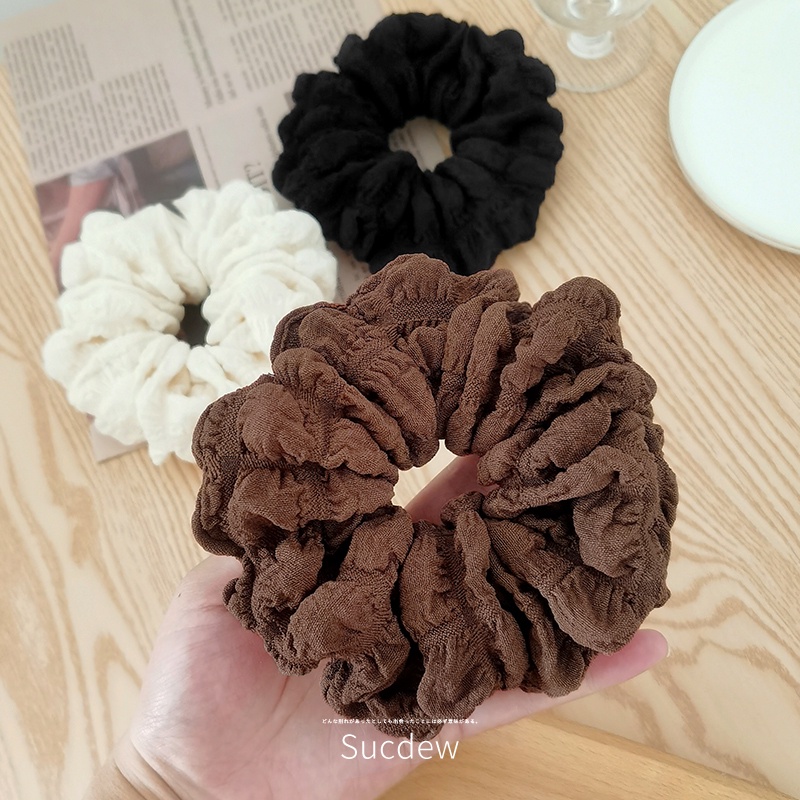 Dây Cột Tóc Cao Su Bản Lớn Phong Cách Pháp