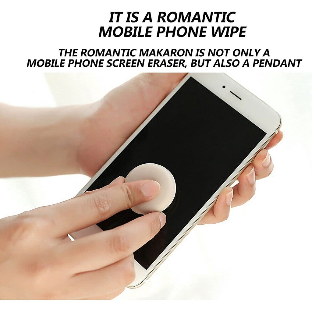 Khăn Lau Mắt Kính / Ống Kính / Điện Thoại / Máy Tính Bảng Mini Hình Bánh Macaron Màu Kẹo Ngọt