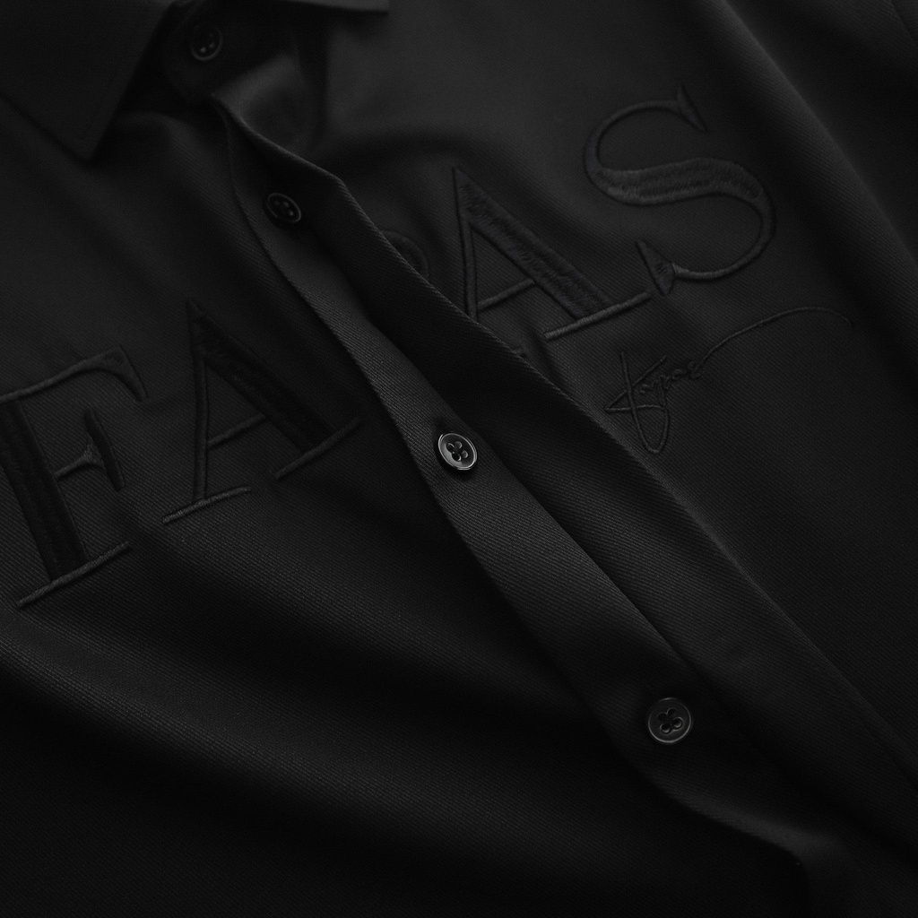 Áo Sơ Mi Nam Vincent Thêu Chữ Sắc Nét Chất Vải Kaki Bền Đẹp Phong Cách Công Sở Lịch Sự Form Slimfit Vừa Vặn - FAPAS