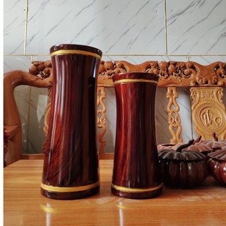 Ống gỗ đựng nhang bàn thờ, phòng thờ, ống nhang gỗ tràm nguyên khối mẫu mới siêu đẹp cao 25cm - 30cm