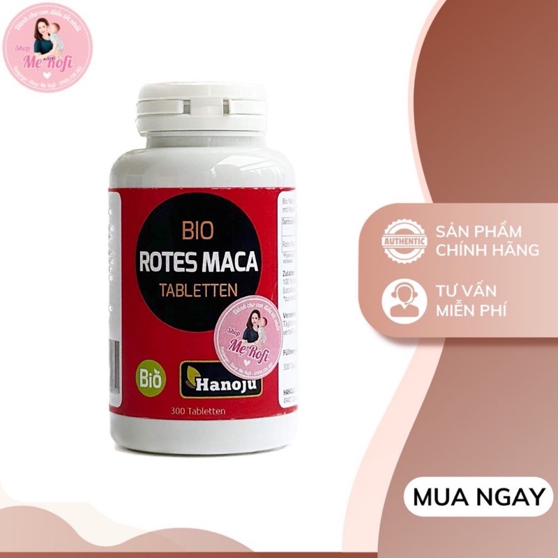 Viên Uống Bio Maca Đỏ Tabletten Hanoju Tăng Khả Năng Thụ Thai 300 Viên - Mẹ Rofi