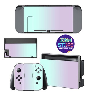 V1/v2 set skin gradient color dán cho joycon, dock, máy game nintendo switch