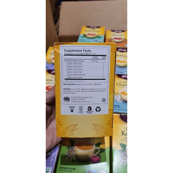 TRÀ CHANH GỪNG HỮU CƠ YOGI LEMON GINGER