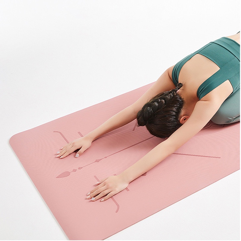 Thảm Tập Yoga chống trượt Định Tuyến 6mm - (Hàng loại 1) Thảm được thiết kế 2 mặt với kết cấu chắc chắn