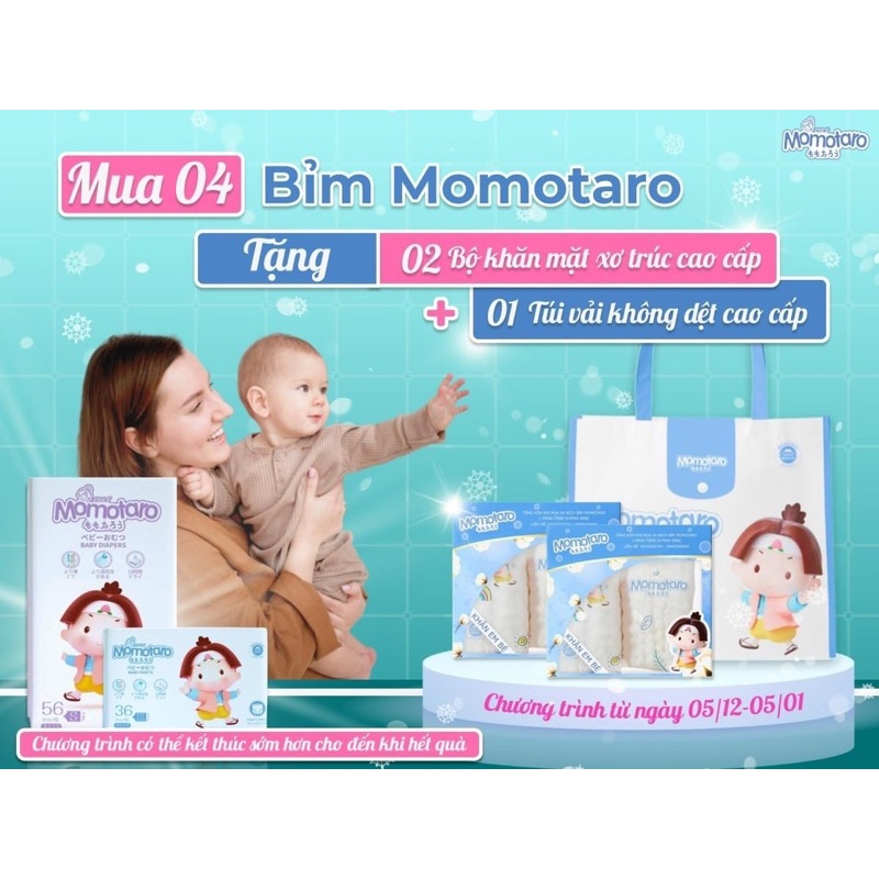 Bỉm Tã dán quần MOMO DIAMOND ORGANIC S64,M62,M60,L54,XL50,XXL48,XXXL46