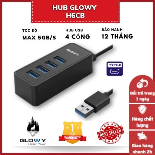 HUB H6CB - TypeC chia cổng USB - Sản phấm chính hãng Gloway - Bảo hành 2 năm !!!