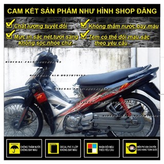 TEM RỜI SIRIUS R PHỐI ĐỎ ĐEN - TRUNG DECAL