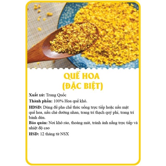 Hoa Mộc Quế Khô Loại Thượng Hạng - Dùng làm bánh kẹo, thạch, ngâm mật ong, biếu tặng
