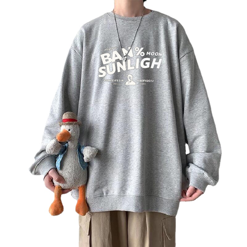 Áo sweater Cổ Tròn Tay Dài In Chữ Thời Trang Phong Cách Hàn Quốc Cho Nam Và Nữ size M-8XL