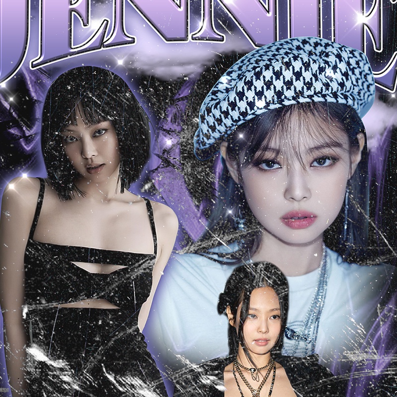Áo Thun JENNIE v2 Vintage 100% Cotton Tay Lỡ Unisex - Đen/Trắng Cổ Tròn | Blackwork
