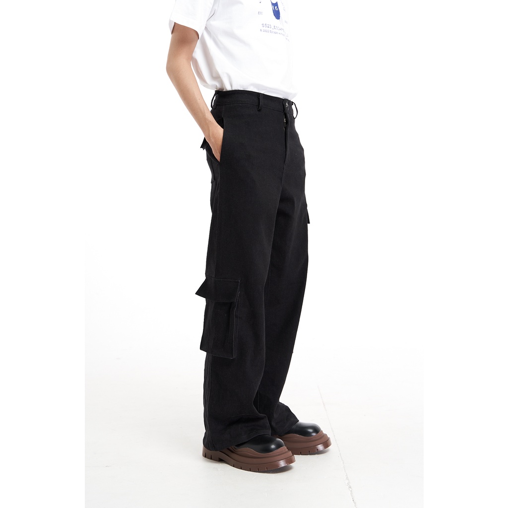 QUẦN JEAN DÀI CARGO PANTS - SS23 JEAN CARGO PANTS - BLACK