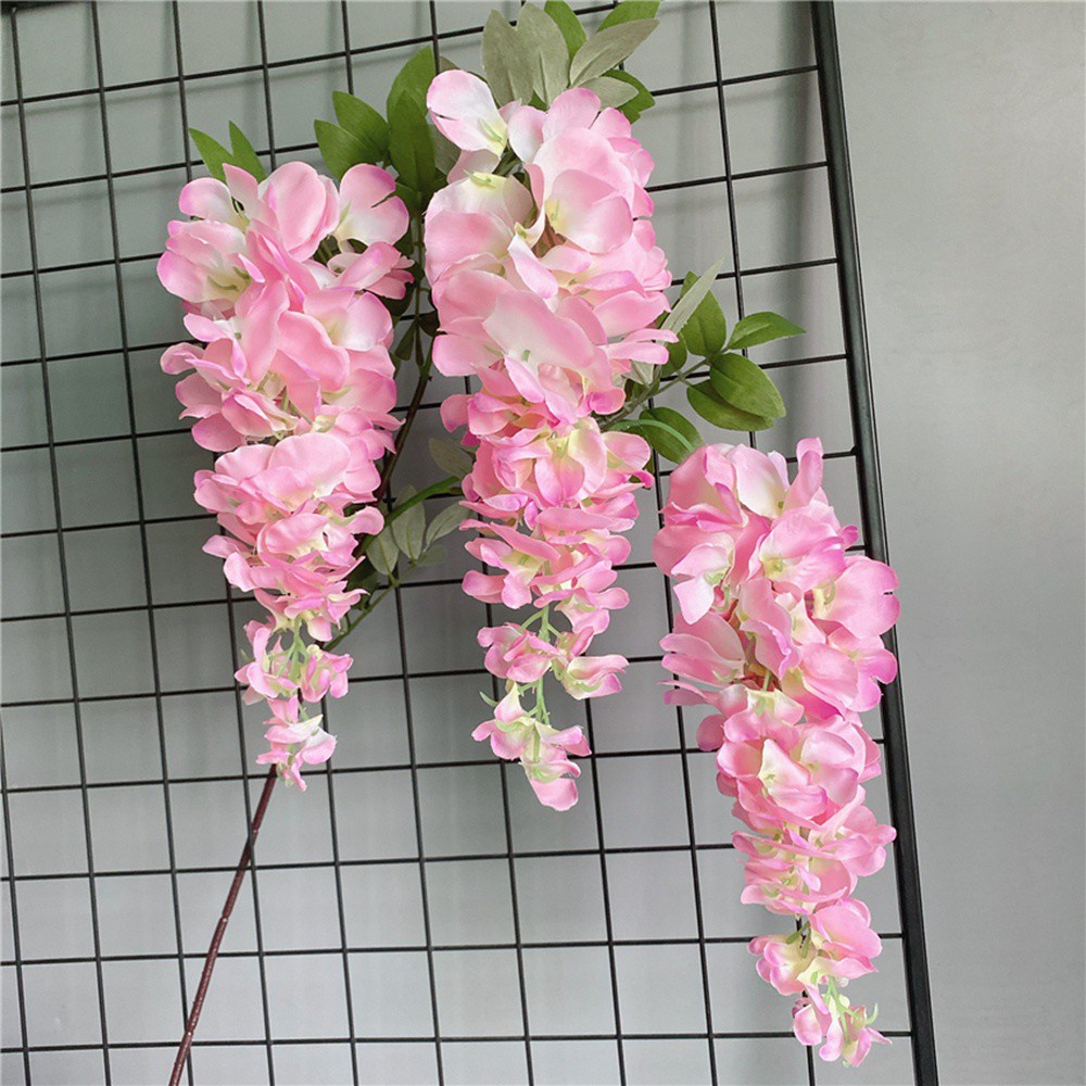 Hoa Đậu Giả Ba Sợi Giả Bằng Vải Lụa Nhiều Màu Sắc Trang Trí Trần Nhà Đám Cưới JP5
