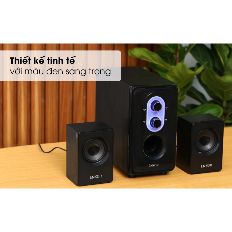 Loa vi tính Enkor E50 Đen 2.1 kênh 20W Chính hãng,giá tốt