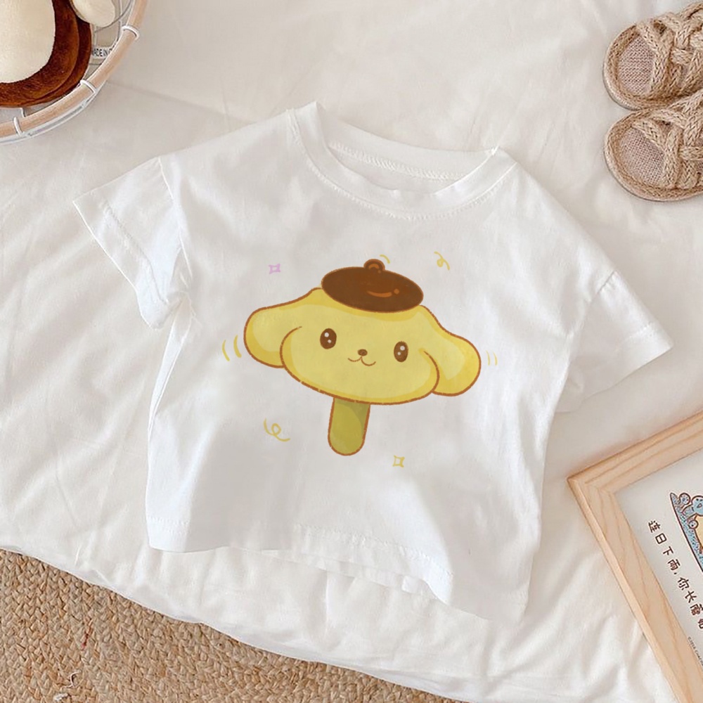 Áo Thun Trắng In Hình Mèo kitty Dễ Thương Cho Bé Gái