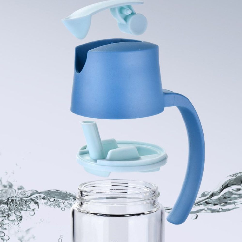 Chai Đựng Dầu Ăn SMARTCHOICE 450ml Nắp Hồng, Bình Đựng Dầu Ăn Thuỷ Tinh Cao Cấp