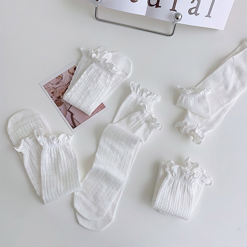 Vớ Ren Cổ Cao Phổ Biến Phong Cách Hàn Quốc ruiyan MM