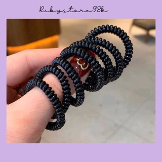Dây cột tóc lò xo size mini màu đen