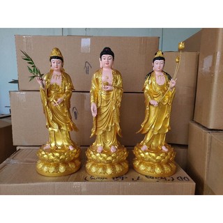 Tượng Tây Phương Tam Thánh cao 50cm