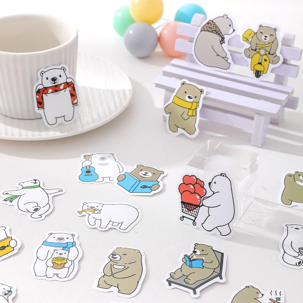 Set 50 miếng dán trang trí INFEEL.ME thiết kế hoạt hình sáng tạo đáng yêu