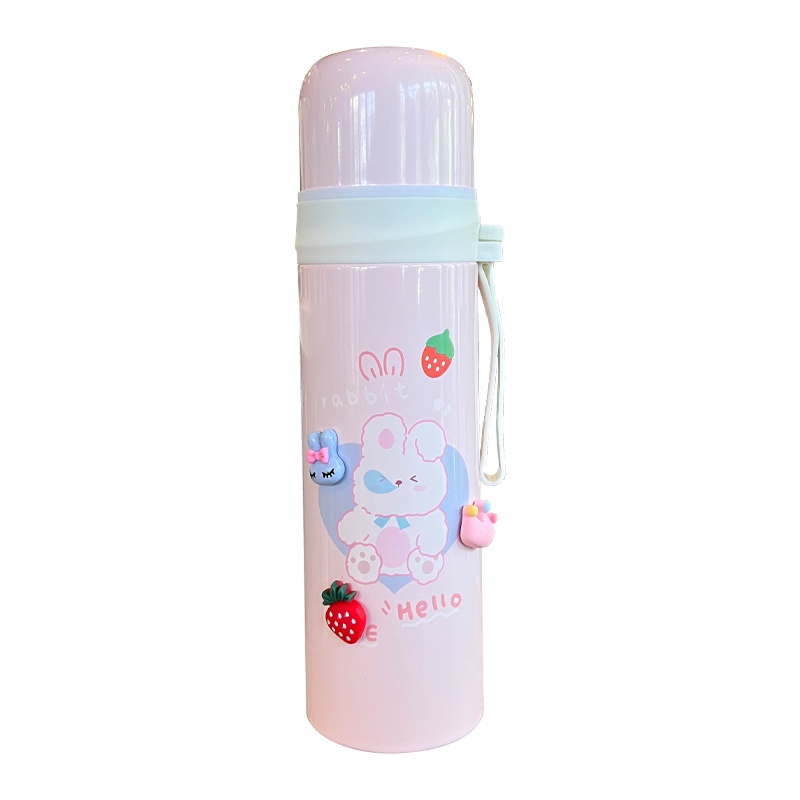 Bình Nước Giữ Nhiệt Bằng Thép Không Gỉ 304 Hình Khủng Long Dành Cho Học Sinh Tiểu Học