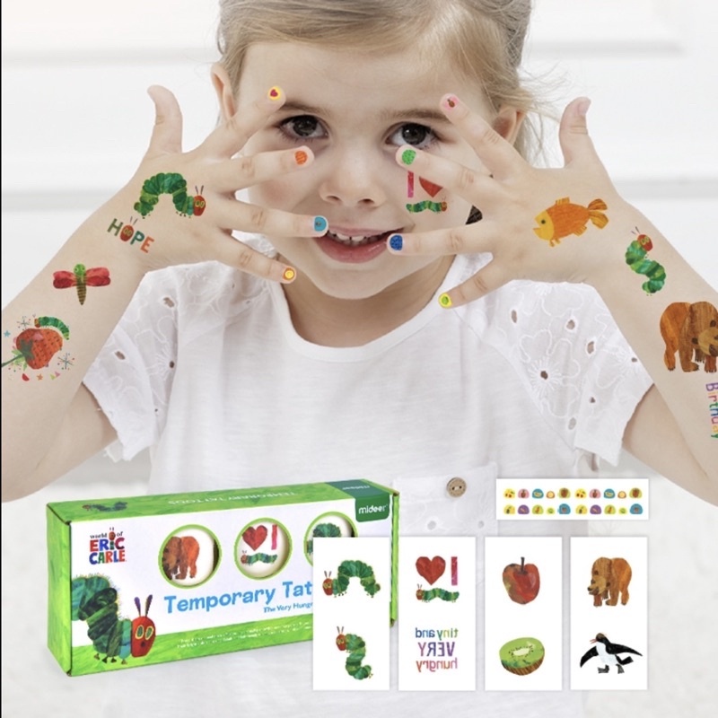 Bộ Đồ Chơi Hình Xăm Tạm Thời và Hình Dán Móng tay An Toàn Cho Trẻ Temporary Tattoos Mideer - CleverKids