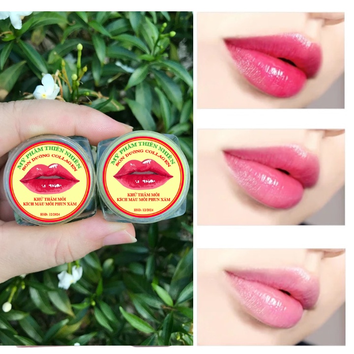 Son Dưỡng Môi Collagen Giảm Thâm, Kích Màu Môi Sau Phun Xăm, Dưỡng Môi Căng Bóng, Mềm Mượt