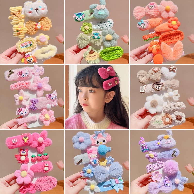 Set 10 Kẹp Tóc Hình Quả Dâu Tây Dễ Thương Cho Bé Gái