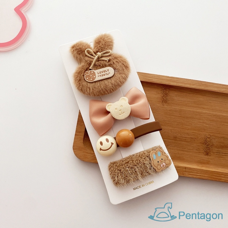 Set 4 Kẹp Tóc Nơ Dễ Thương Cho Bé Gái