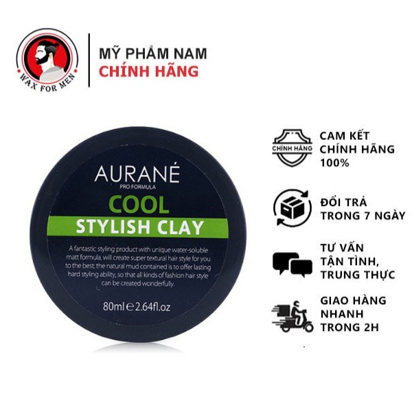 Sáp vuốt tóc nam Aurane cool styling clay chính hãng - Wax for men