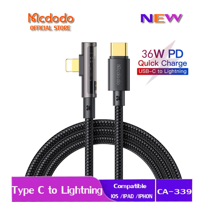 Dây Cáp Mcdodo 100W Chuyển Đổi Type C Sang Type C 36W PD Type C Cho iP 14 13 12 Pro Max Xr 8 7 CA-339 338 340 351