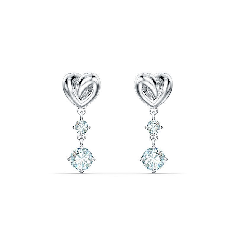 Khuyên Tai Xoắn Ốc Hình Trái Tim Pha Lê Swarovski Bản Giới Hạn Cho Nữ