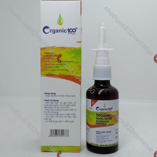 Xịt ngạt mũi Organic 100 - Dung dịch vệ sinh hô hấp chai 50ml