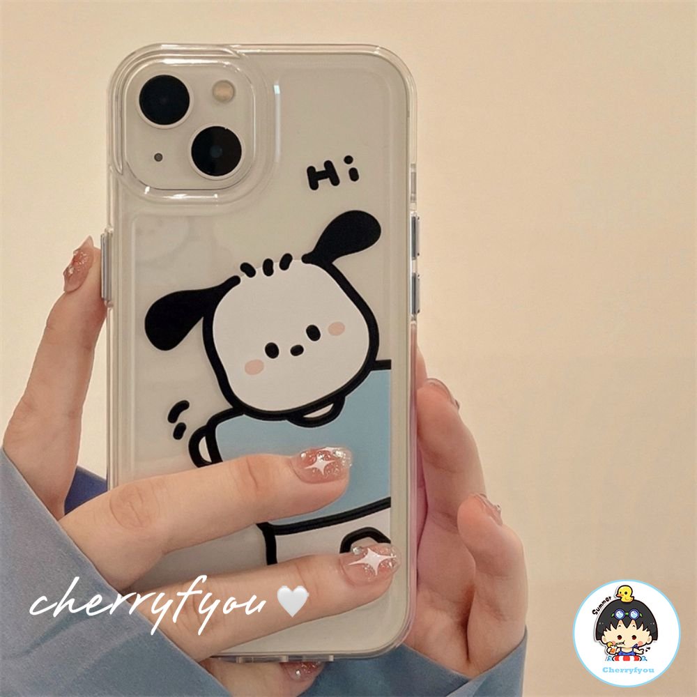 Cho IPhone 14 Pro Max Ốp Điện Thoại TPU Mềm Trong Suốt Siêu Mỏng Họa Tiết Chú Cún Hoạt Hình Cho IPhone 14 13 12 11 Pro Max XS XR 8 7 Plus