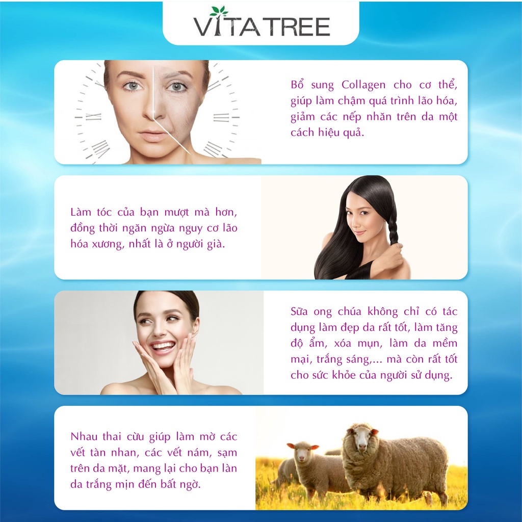 Viên uống Collagen trẻ hóa làn da Vitatree Marine Collagen Plus 100 viên của Úc giảm lão hoá phục hồi da, trắng da
