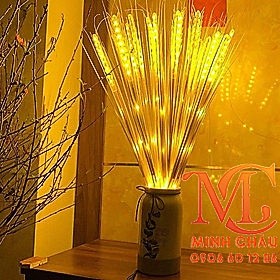 Đèn led trang trí hình bông lúa vàng ấm trang trí tết