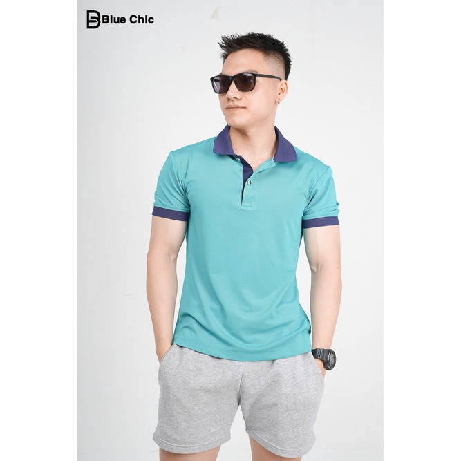 Áo Polo Nam BLUECHIC Cổ Bẻ Màu Xanh Lý Trẻ Trung Năng Động