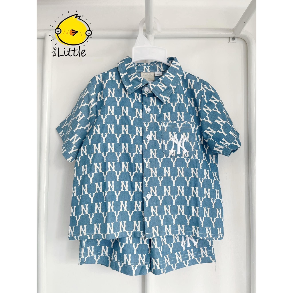 Bộ jeans họa tiết MLB bé trai bé gái 13-35kg