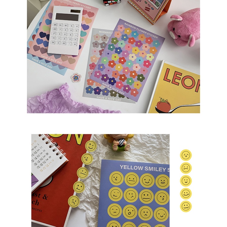 Sticker Tem Seal Miếng Tròn Dán Trang Trí Sổ Giấy Quà Tặng Học Sinh